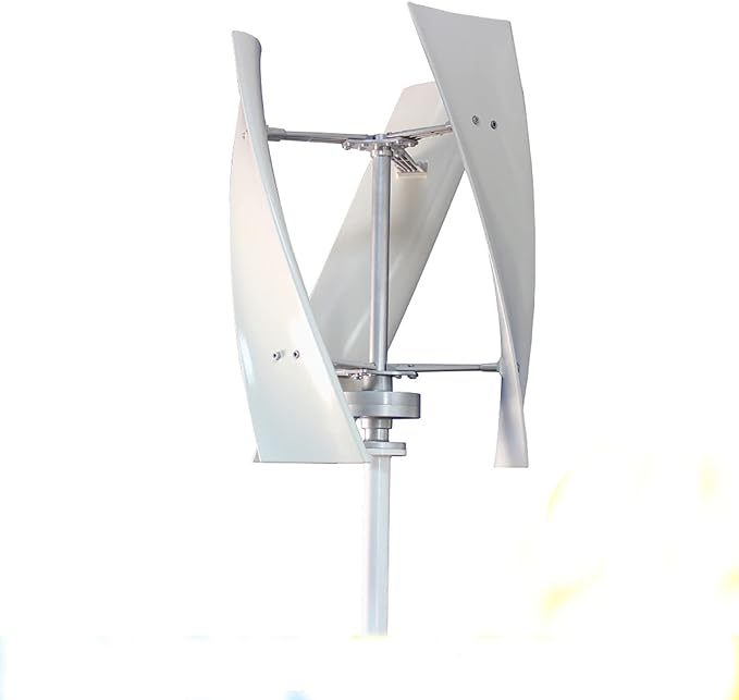 Éolienne verticale blanche 3000 W à pales hélicoïdales
