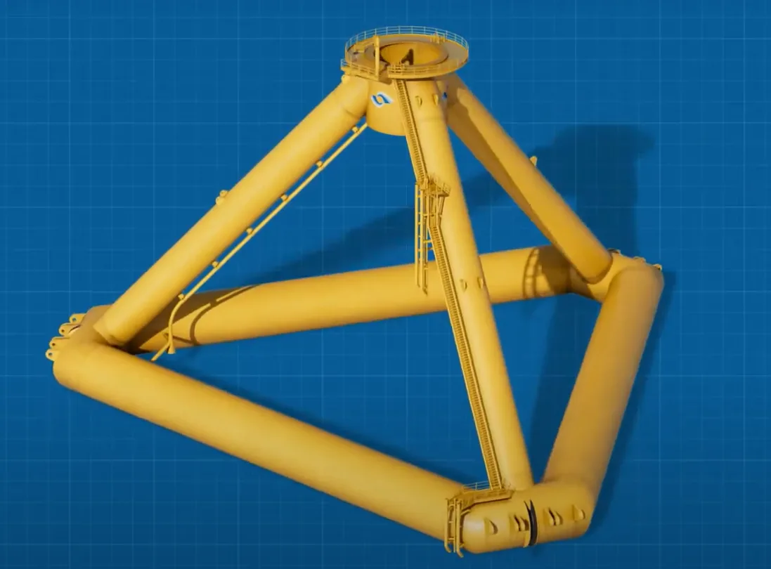 pelaflex tétraèdre socle éolienne offshore