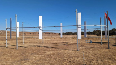 airloom éolienne verticale qui ressemble à une corde à linge