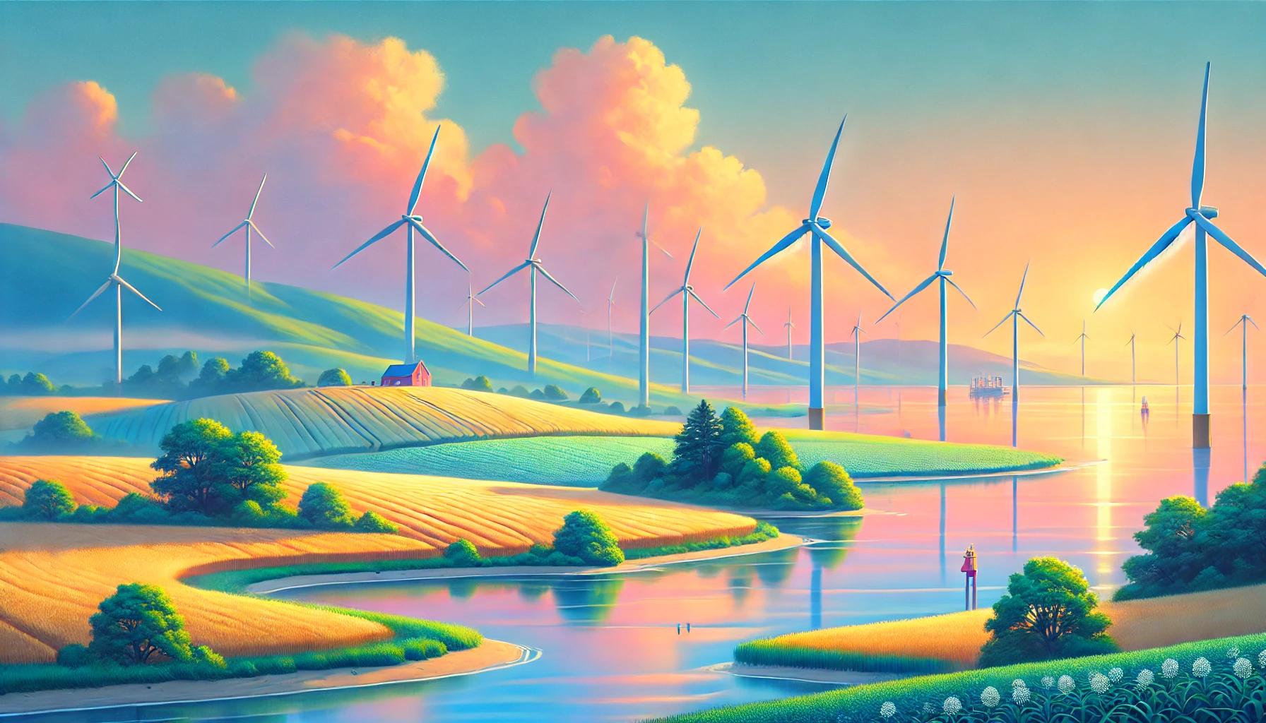 paysage éolien au royaume uni
