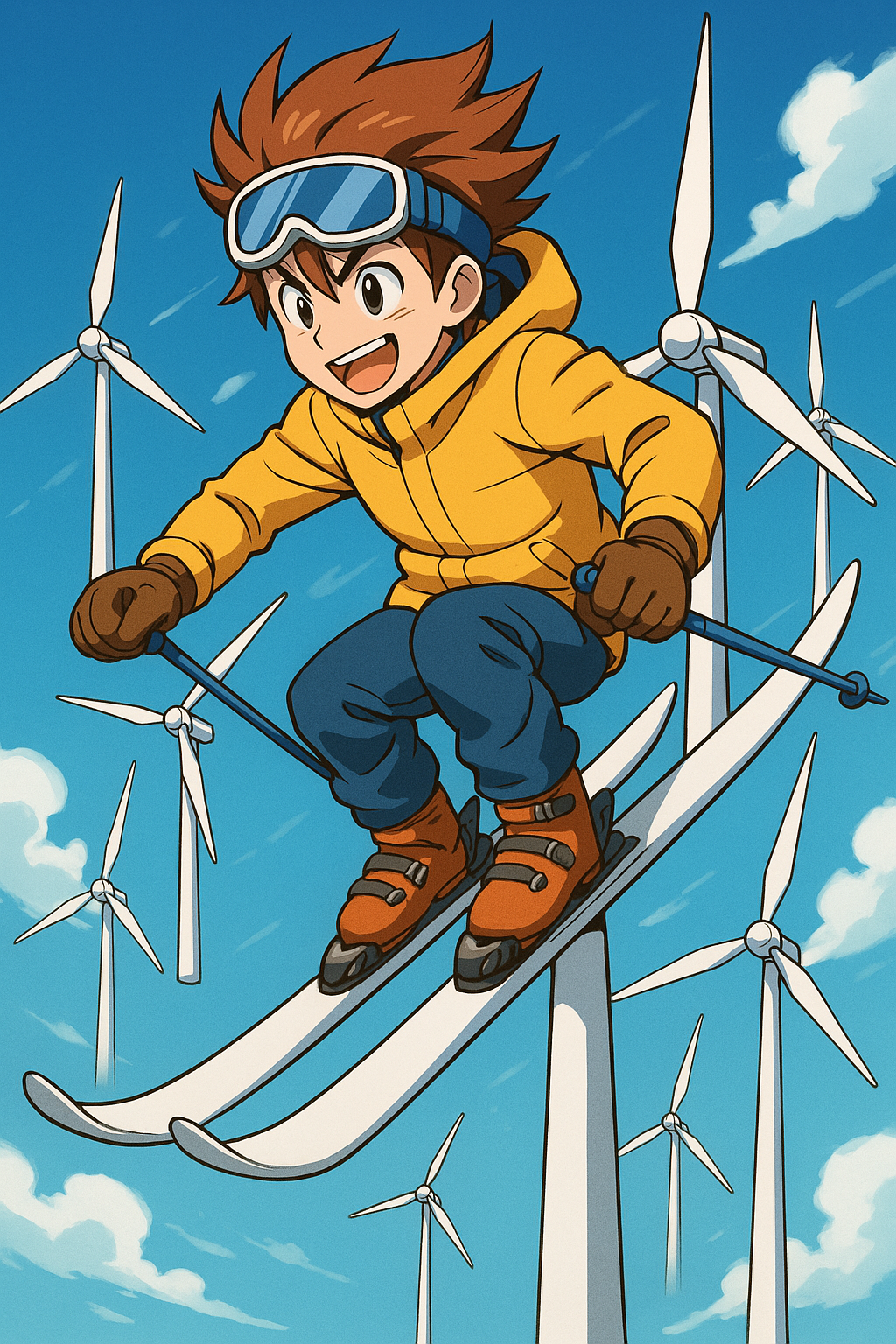Le petit skieur éolien